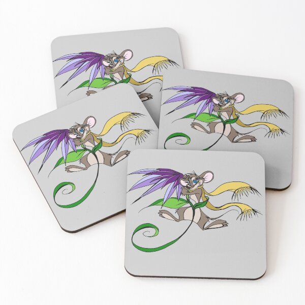 Item preview, Mouse with Yellow Scarf and Purple Flower designed and sold by Korroby.