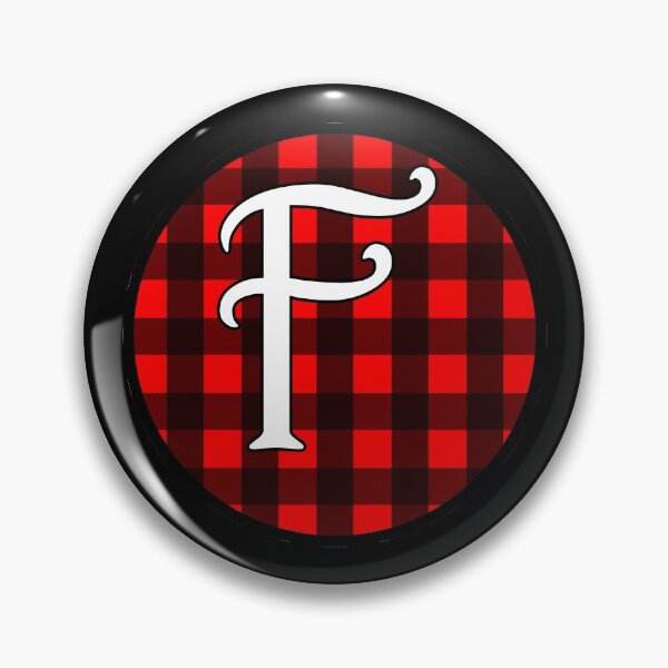 Artikelvorschau, Der Buchstabe "F" Buffalo Plaid Circle Monogram entworfen und verkauft von Bumblefuzzies.