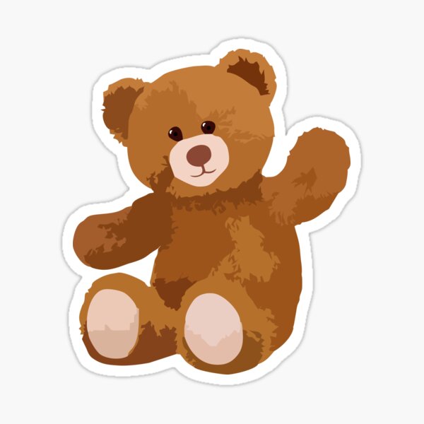 Small teddy bear stickers on sale