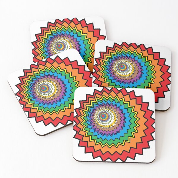 Multicolor Star Coasters (Set of 4)