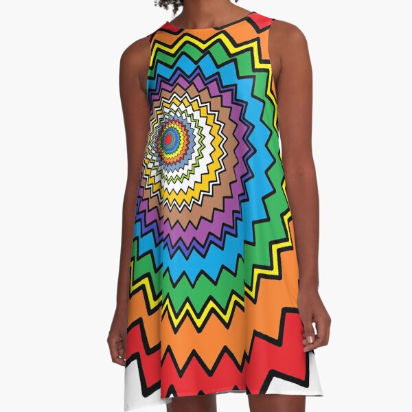 Multicolor Star A-Line Dress
