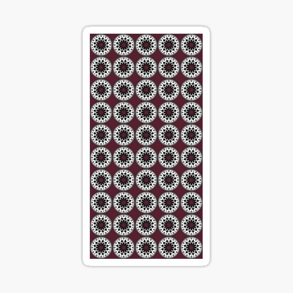 Abstract Black & White Flower Sticker