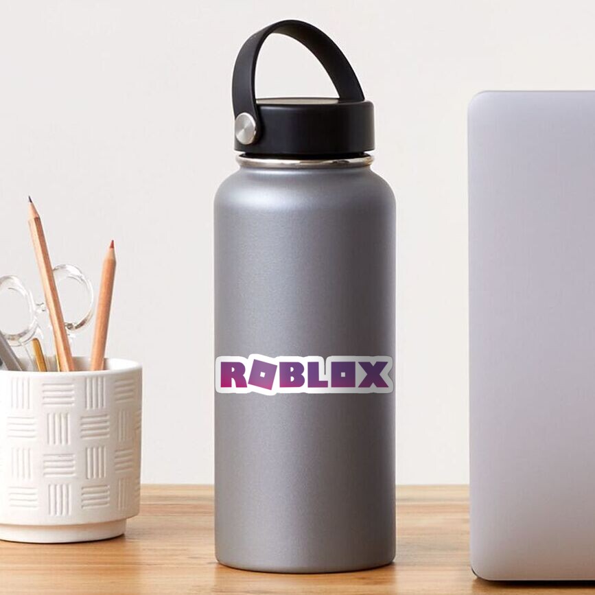 Purple Roblox Logo Sticker By Eneville1015 Redbubble - dark purple aesthetic roblox logo