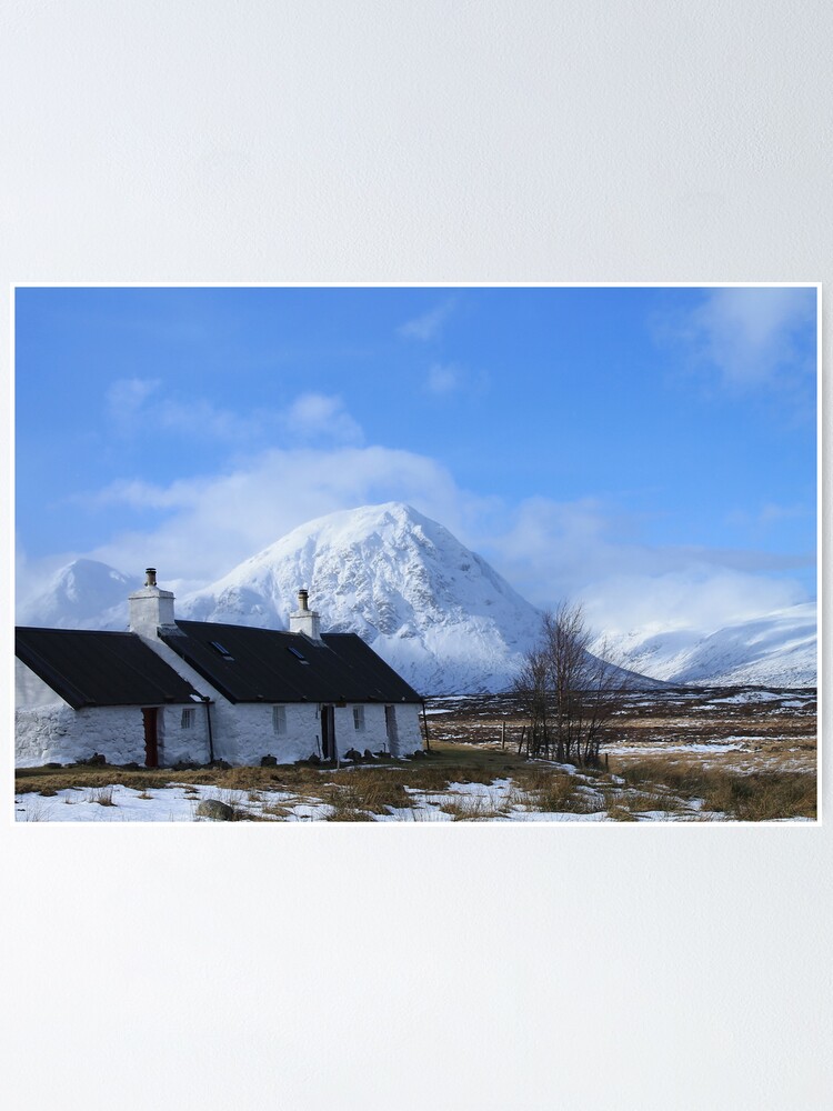 Black Rock Cottage Glencoe Poster For Sale By Scotland39 Redbubble