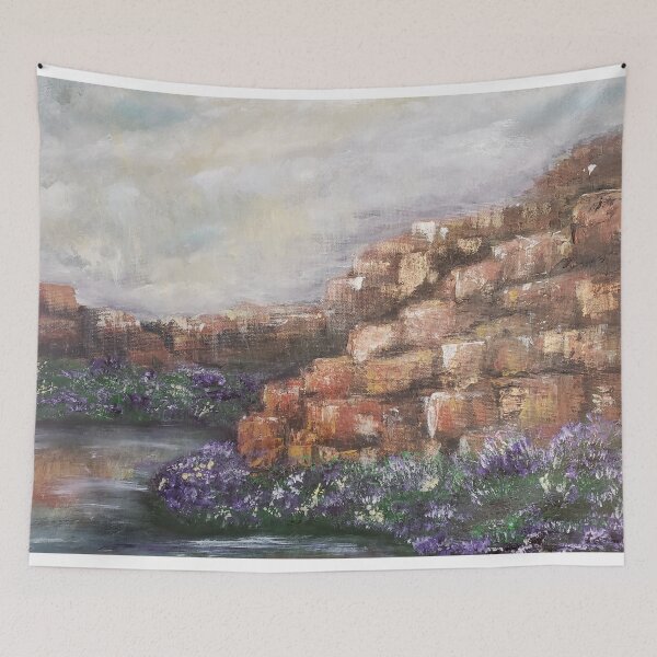 Item preview, Red Cliffs and Wild Flowers by the River designed and sold by LivingArtBrenda.