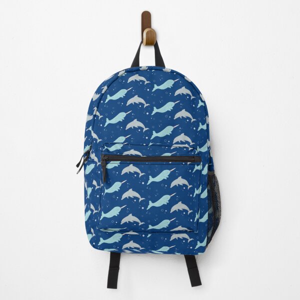 Item preview, Narwhal Dolphin Friends on Navy designed and sold by Janelle Wourms.