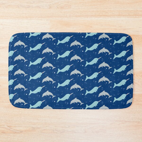 Item preview, Narwhal Dolphin Friends on Navy designed and sold by Janelle Wourms.