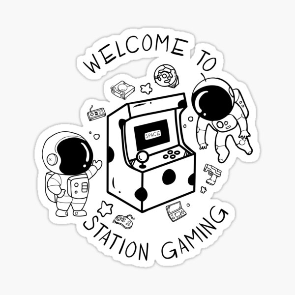 space-gaming-controller-station-gaming-space-gamer-sticker-for-sale