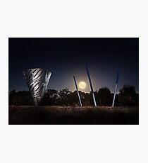 Moonrise Over Water Dance Sculptures Photographic Print