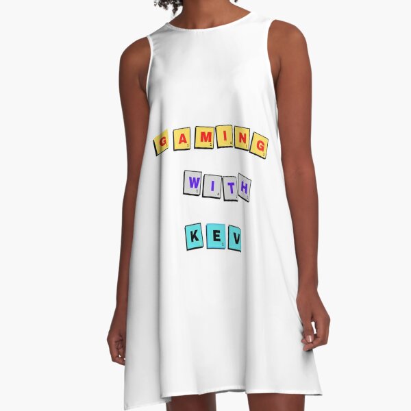 Gaming With Kev A Line Dress By Flexys Redbubble - framed review roblox amino