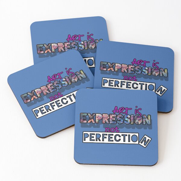 Item preview, Art is Expression not Perfection  designed and sold by Silver Lining Art.