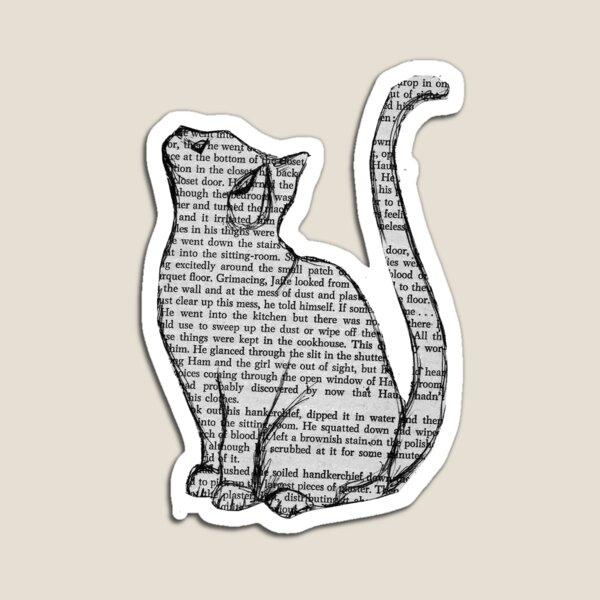 Newspaper Cat Magnet