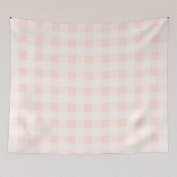 Item preview, Aesthetic Pastel Peach Gingham designed and sold by STAR10008.