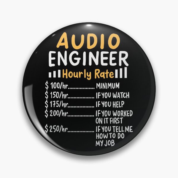 Item preview, Audio Engineer Hourly Rate | Sound Guy Audiophile designed and sold by Dancing Dolphin Crafts.