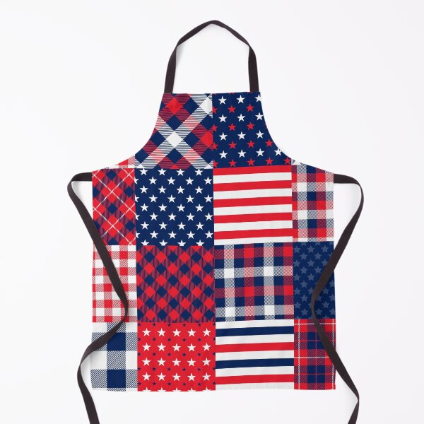 Item preview, Americana Stars and Stripes Plaid Cheater Quilt designed and sold by Artefficient.