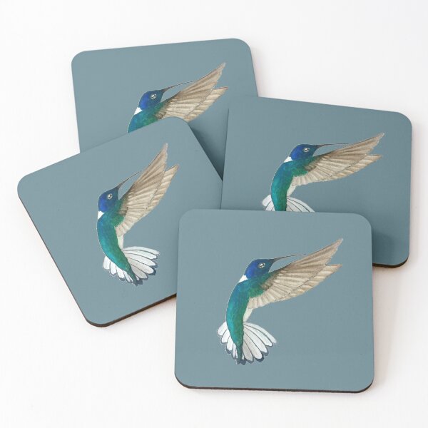 Item preview, White-necked Jacobin Hummingbird on Dark Grey  designed and sold by Christiane Dobbins.
