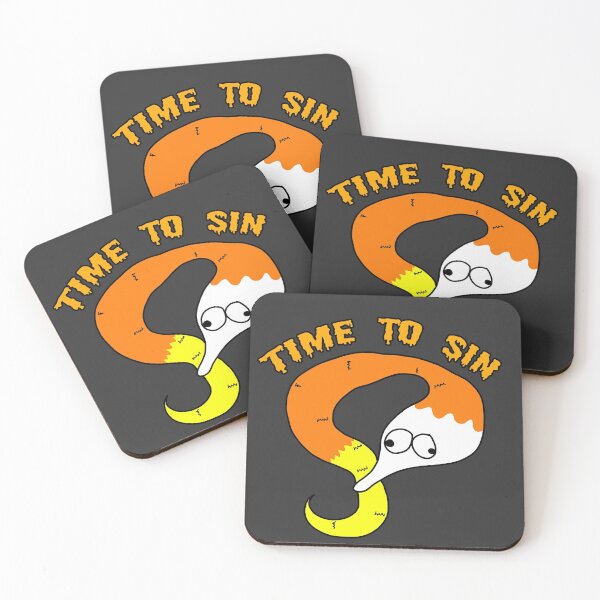 Item preview, Candy Corn Halloween Worm on a String Time to Sin Meme designed and sold by Unboltingcat.