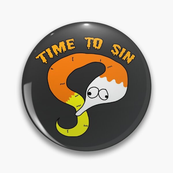 Item preview, Candy Corn Halloween Worm on a String Time to Sin Meme designed and sold by Unboltingcat.