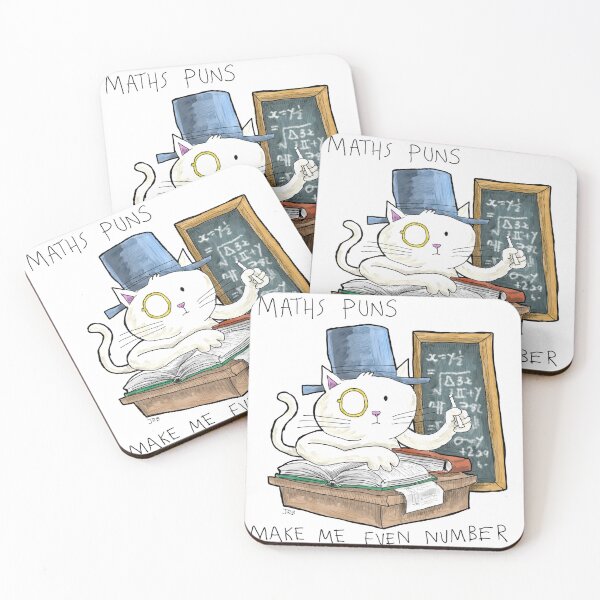Item preview, Dapper Cat - Maths puns designed and sold by johnnybuzt.
