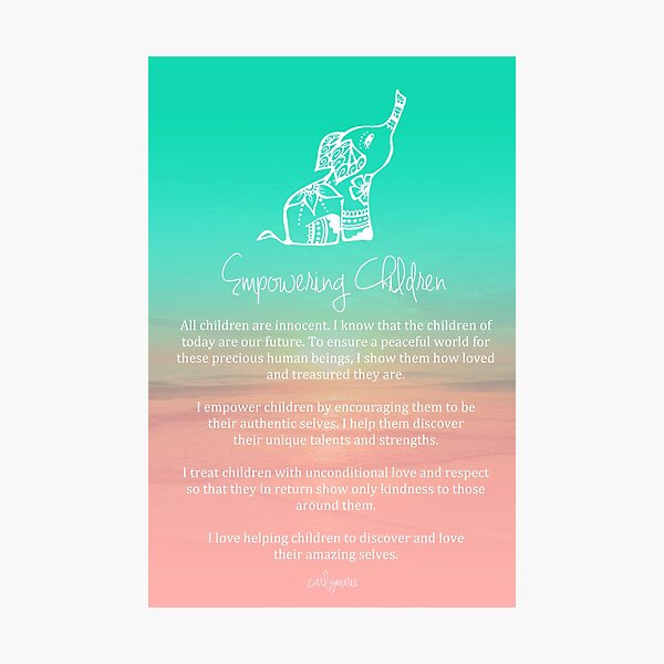 Affirmation - Empowering Children Photographic Print