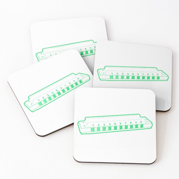 Item preview, keylime green harmonica graphic art by TIRED STARLING designed and sold by TiredStarling.