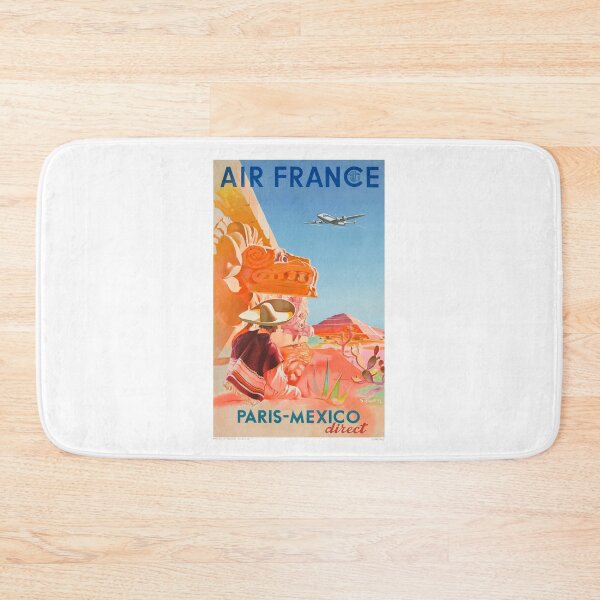 Item preview, 1952 AIR FRANCE Paris Mexico Direct Travel Poster designed and sold by retrographics.