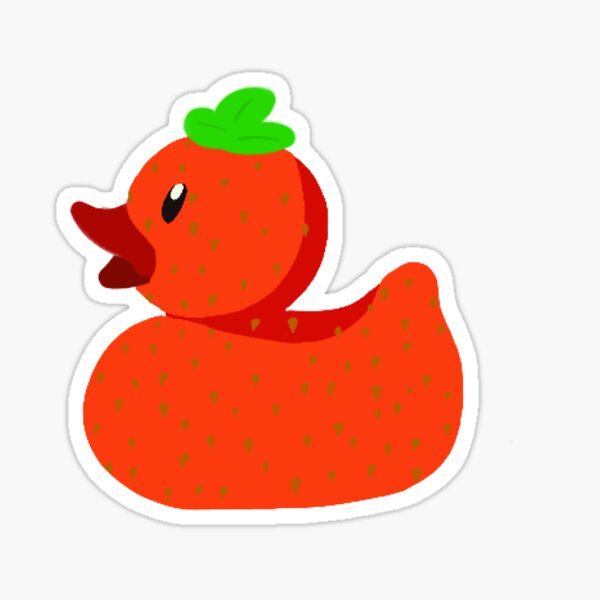"Strawberry duck" Sticker for Sale by meganervin Redbubble