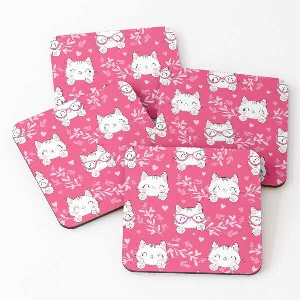 Item preview, Cats with floral ornament hearts  designed and sold by urbanstore69.