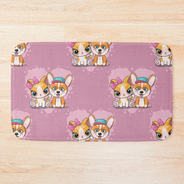 Item preview, Cute cartoon dog corgi with kitten  designed and sold by urbanstore69.