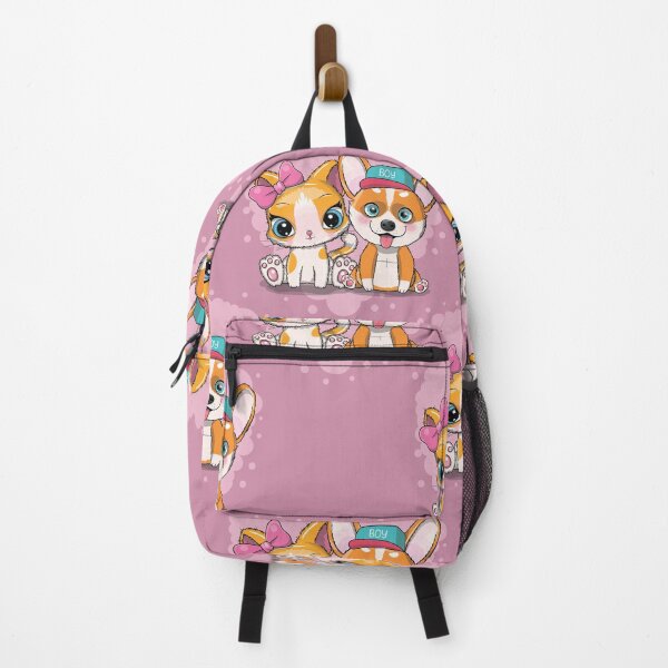 Item preview, Cute cartoon dog corgi with kitten designed and sold by urbanstore69.