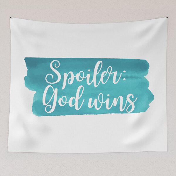 Item preview, Spoiler: God Wins - Blue Watercolor designed and sold by KarolinaPaz.