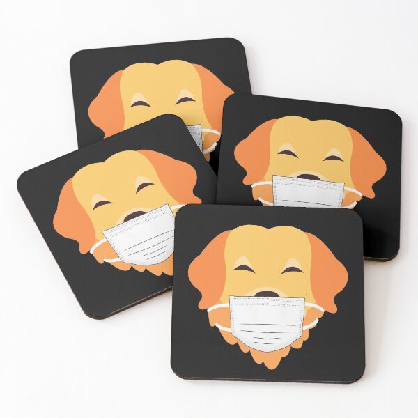 Item preview, Big Face Cute Funny Dog wearing a face mask designed and sold by Rhu Creations.