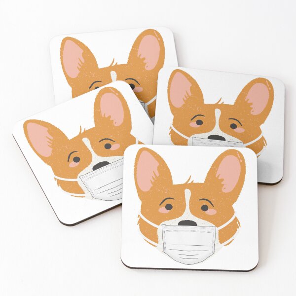 Item preview, Big Face Cute Funny Dog wearing a face mask designed and sold by Rhu Creations.