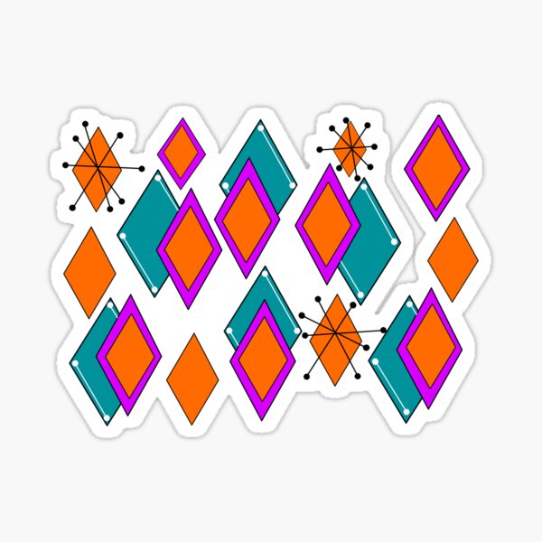 Mid Mod Diamonds Sticker
