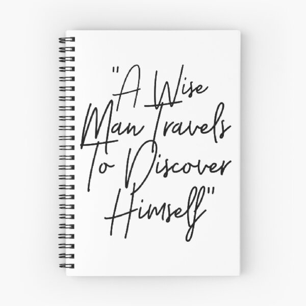Item preview, a wise man travels to discover himself text designed and sold by Wizabi.