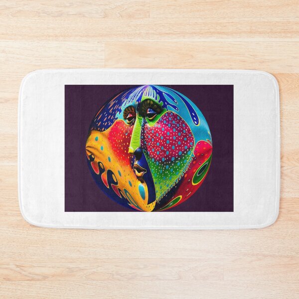 Item preview, CIRCLED PAINTED FACE MULTI-COLORS designed and sold by Sanny88.