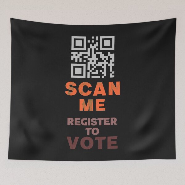 Item preview, Scan Me Register To Vote - Scan Code Retro Style Gift Ideas designed and sold by leo121687.