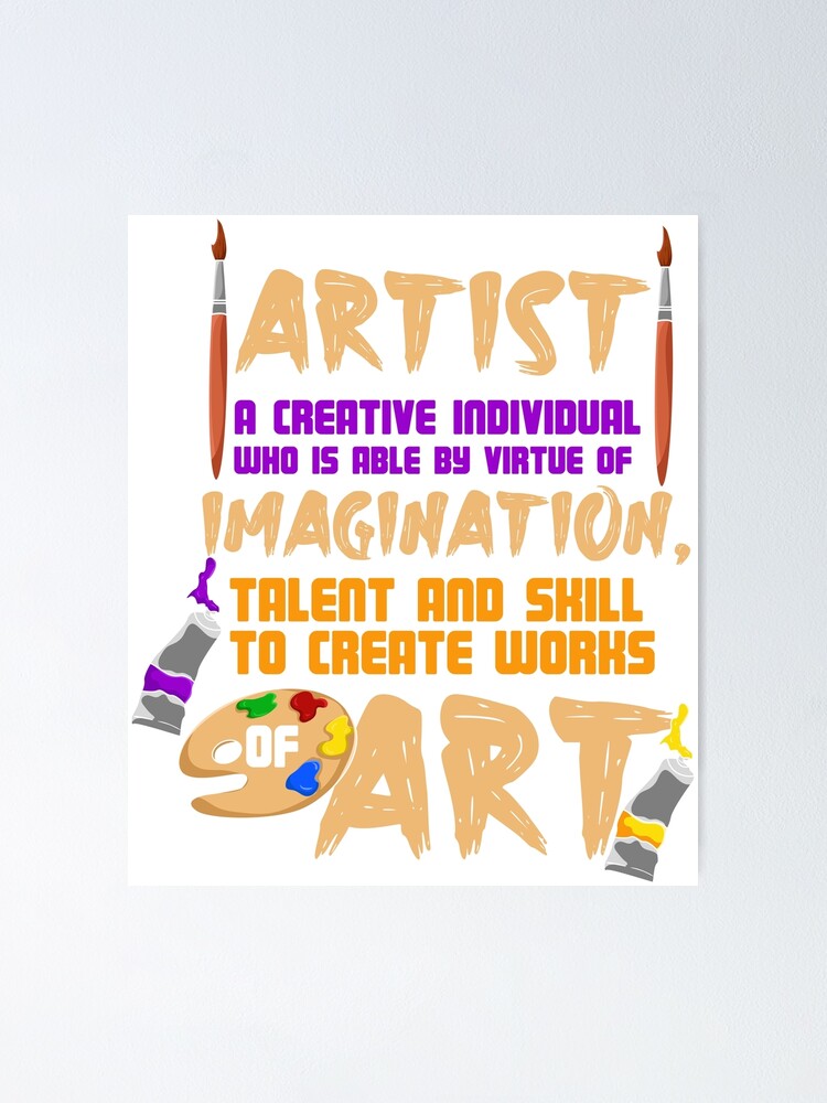 "Artist Definition Painter and Painting Artist" Poster for Sale by