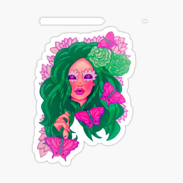 Flora In Green Sticker