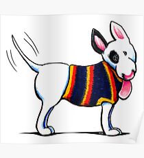 Bull Terrier in Blue Poster