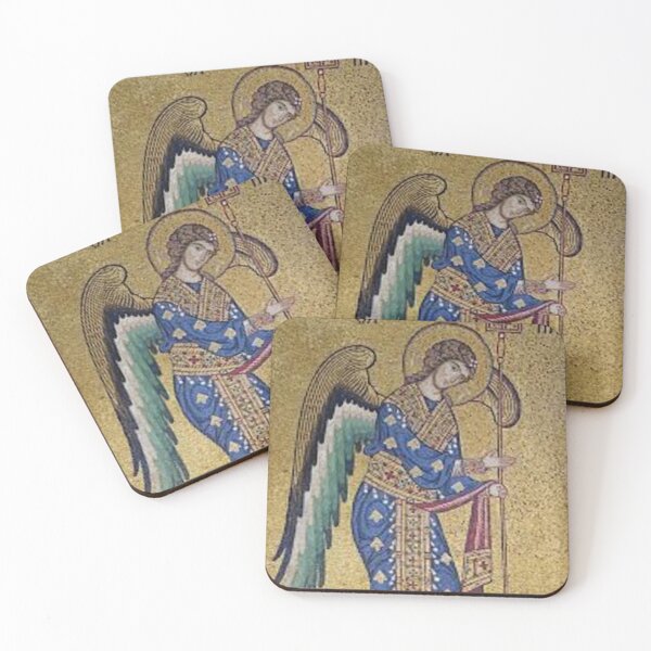 Item preview, Angel Mosaic  - Golden Byzantine Icon designed and sold by Angelkrs.