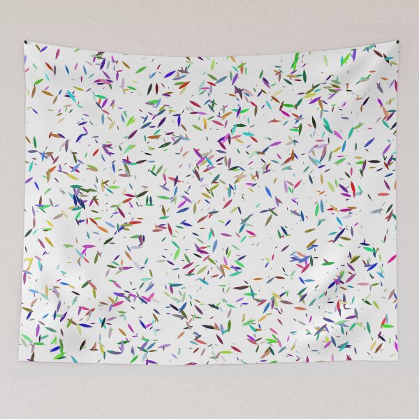 Item preview, Colored Foil Leaves Floating Around Red Blue Green Purple designed and sold by Hanlar.