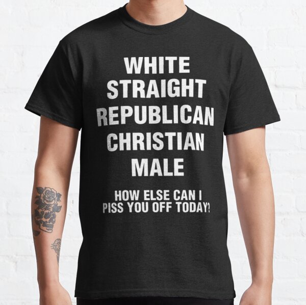 straight white male t shirt