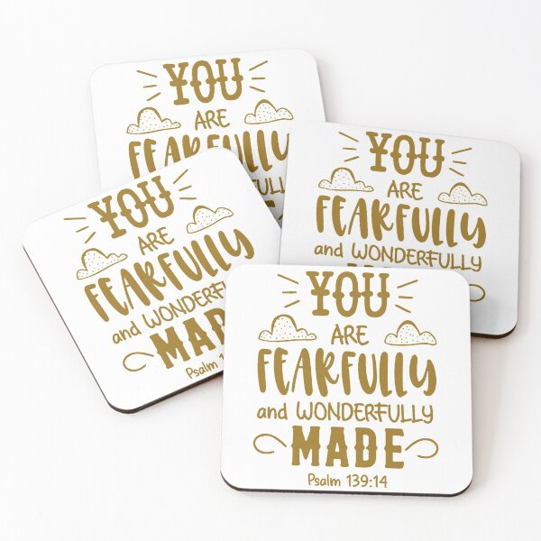 Item preview, You Are Fearfully And Wonderfully Made - Psalm 139:14 Typographic Print designed and sold by lapaz.
