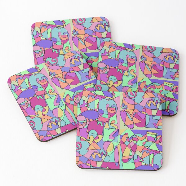 Item preview, Geometric Shapes Abstract Retro Pattern designed and sold by liindsayro.