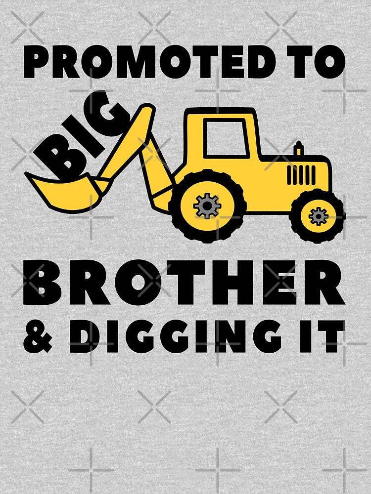 Thumbnail 5 of 5, Kids Pullover Hoodie, Promoted to Big Brother & Digging It designed and sold by StickerArtwork.