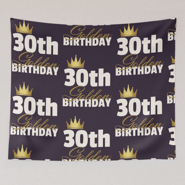 Item preview, 30th Golden Birthday Year Age Crown print designed and sold by doodabobs.