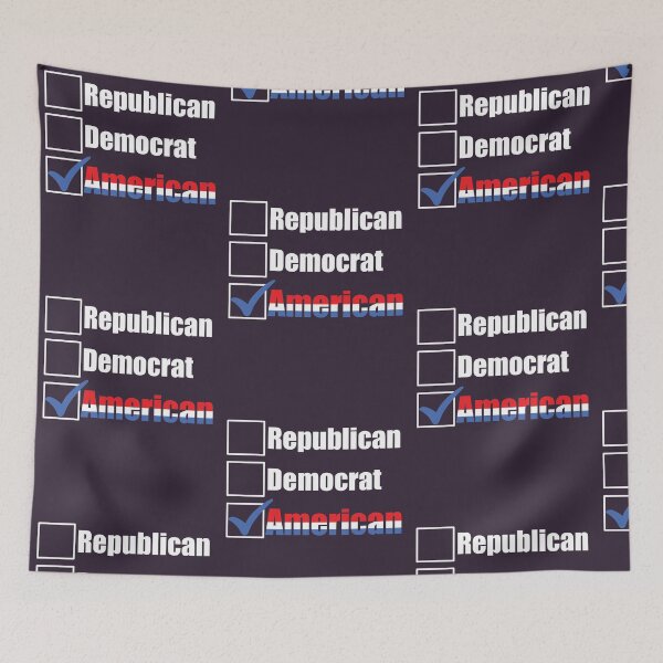 Item preview, Republican Democrat American Patriotic Anti Political Party print designed and sold by doodabobs.