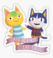 Animal Crossing Cats Against Cat Calls Sticker