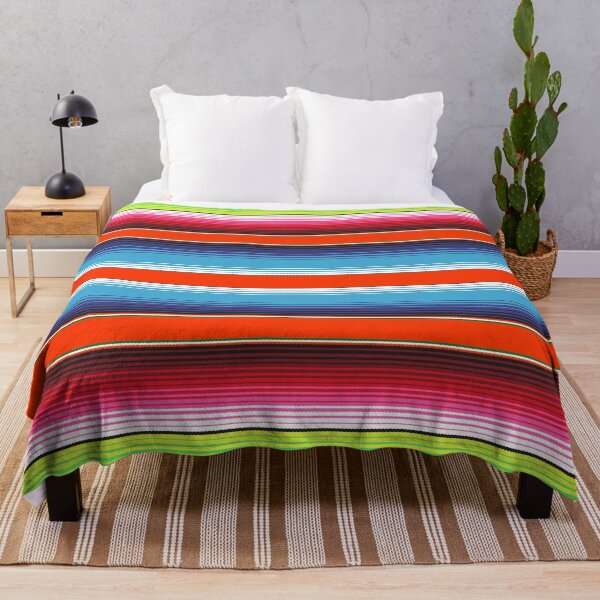 Item preview, Red Green Blue Mexican Serape Blanket Stripes designed and sold by Artefficient.